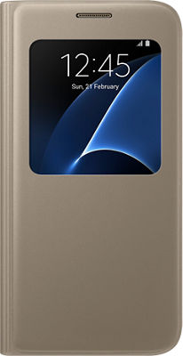 S View Cover for Samsung Galaxy S7 - Flat Gold