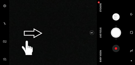 Swipe the Screen to the Right