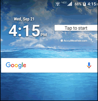 Swipe down from the top