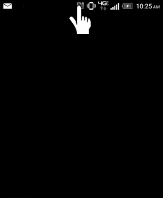 Swipe down status bar