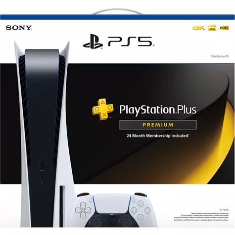 Sony PlayStation 5 with 24 Months of PlayStation Plus Premium Subscription  Bundle