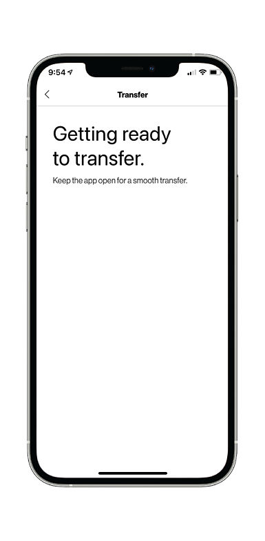 Select what to transfer--new phone