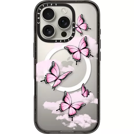 CASETiFY Impact Case with MagSafe for iPhone 16 Pro - Pink Butterfly