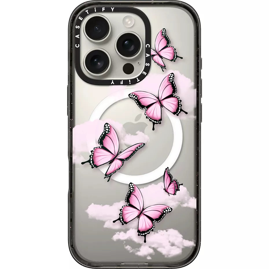 Casetify Impact Case with MagSafe for iPhone 16 Pro - Pink Butterfly | Verizon