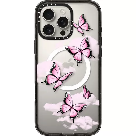 CASETiFY Impact Case with MagSafe for iPhone 16 Pro Max - Pink Butterfly