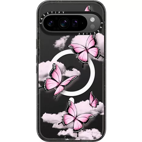 CASETiFY Funda Impact con MagSafe para el Pixel 9 Pro XL - Pink Butterfly (rosa)