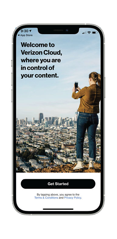 Open the Verizon Cloud app-- new phone
