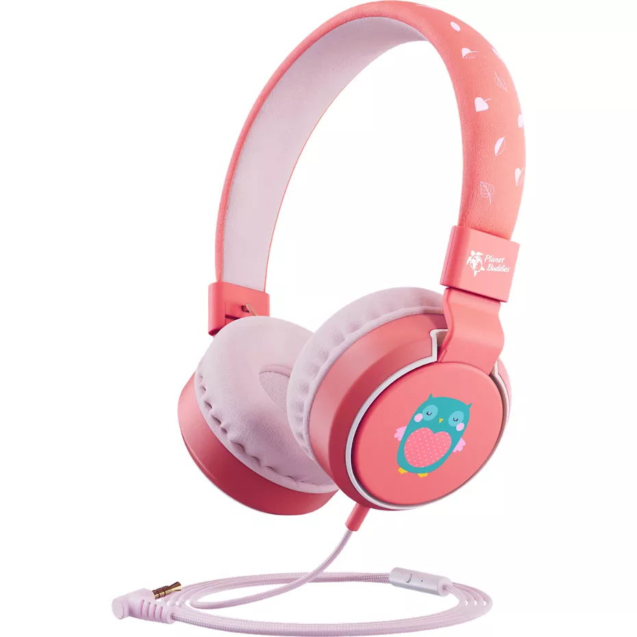 Planet Buddies Olive the Owl Wired Headphones - Pink Verizon