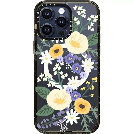 CASETiFY Impact Case with MagSafe for iPhone 15 Pro Max - Violet Floral Mix