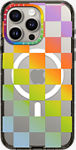 Funda Pride Impact con MagSafe para el iPhone 15 Pro Max - Rainbow Check Mate​​ 