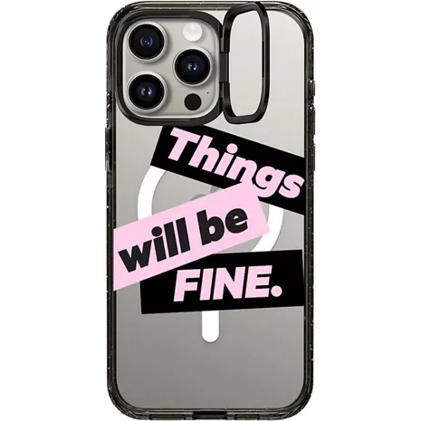 CASETiFY Funda con anillo Impact con MagSafe para el iPhone 15 Pro Max - Things will be Fine