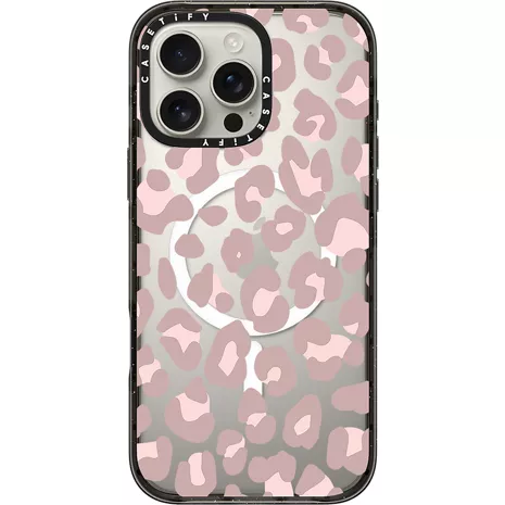 CASETiFY Funda Impact con MagSafe para el iPhone 16 Pro Max - Pink Leopard