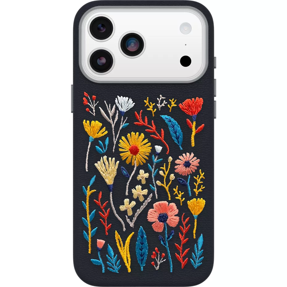 OtterBox Symmetry Series Cactus Leather Embroidery Case with MagSafe for iPhone 17 Pro Max - Enchanted Garden | Verizon