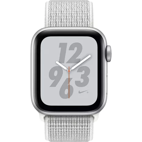 Apple Watch Series 4 Nike+, 40 mm, caja de aluminio con correa loop deportiva Color plata (aluminio) imagen 1 de 1