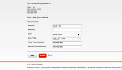 verizon landline account number