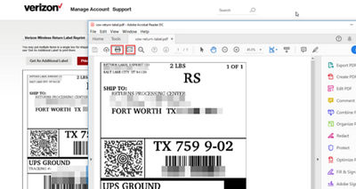 How to print a return shipping label in my business