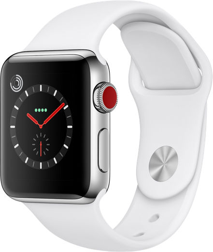 Apple Watch Series 3 Stainless Steel 38mm Case - Sport Band | Verizon