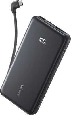 Anker 10K mAh Power Bank (22.5W, USB-C) - Black | Shop Now