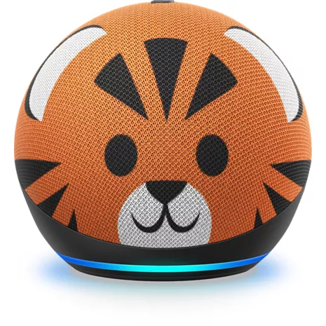 Amazon Echo Dot (4th Gen) Kids Edition - Tiger Fun Prints image 1 of 1 