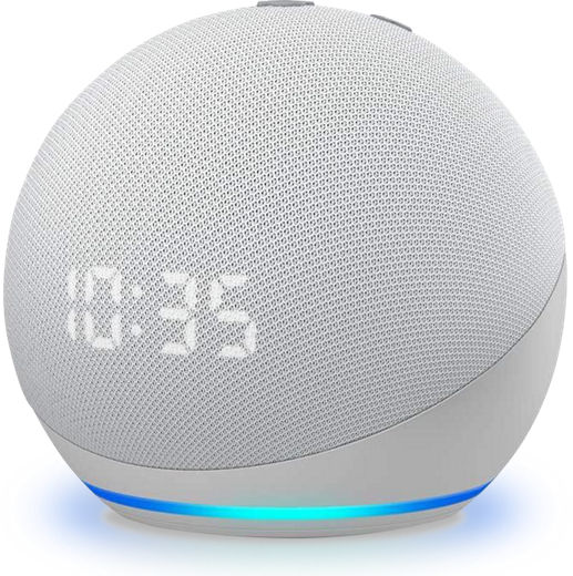 Echo Dot 4th Gen Smart Speaker With Clock And Alexa Glacier White Verizon