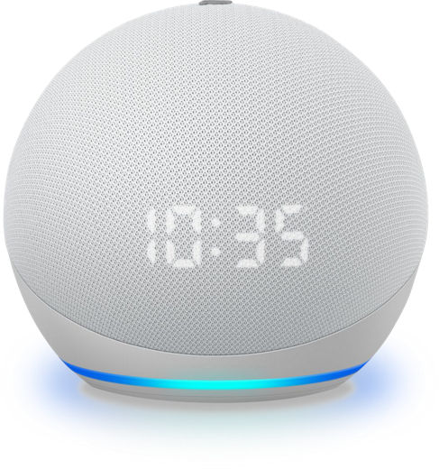 Echo Dot 4th Gen Smart Speaker With Clock And Alexa Glacier White Verizon