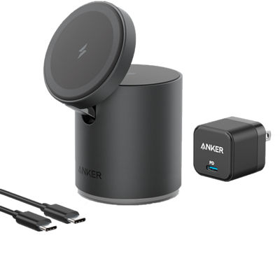 Anker PowerWave Magnetic 2-in-1 Stand, Charge Phone + Earbuds