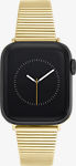 Gold-Tone Ribbed Stainless Steel Band for Apple Watch 38/40/41mm