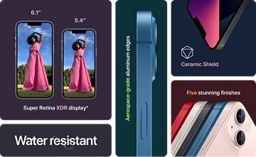 Total by Verizon Apple iPhone 13 Mini, 128GB, Pink- Prepaid Smartphone  [Locked to Total by Verizon] 