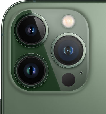 iPhone 13 camera in green