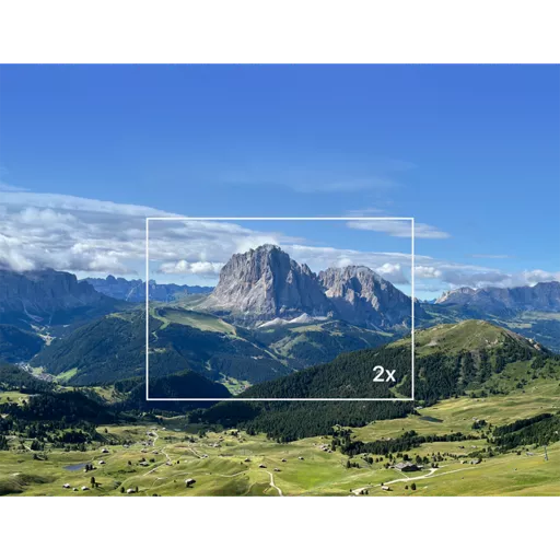 48 MP main camera with 2x Telephoto