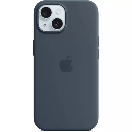 Funda de silicona Apple azul tormenta para iPhone 15 - Funda para teléfono  móvil