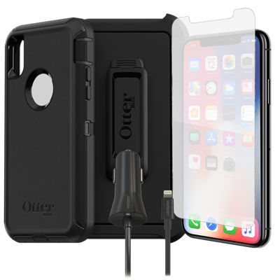 Otterbox Defender Case, Protection & Charging Bundle for iPhone Xs/X Verizon Wireless