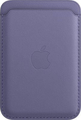 Magsafe Leather Designer Card Holder - Dark Purple — Valerie