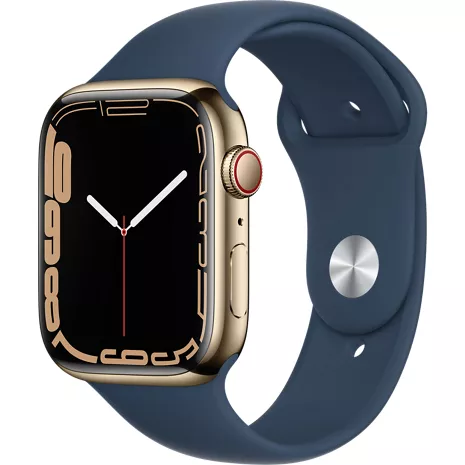 Apple Watch Series 7 45mm Gold Stainless Steel with Abyss Blue