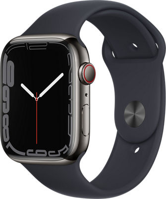 Apple Watch Series 7 45mm Graphite Stainless Steel with Midnight 