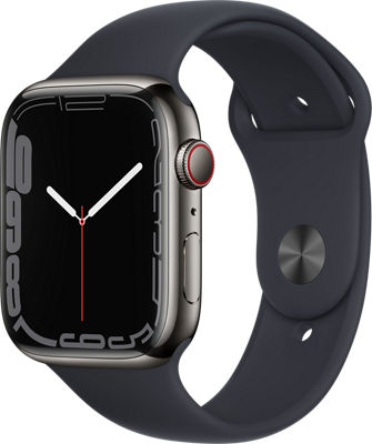 Apple Watch Series 7 45mm Graphite Stainless Steel with Midnight