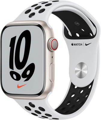 Apple Watch Series 7 (GPS + Cellular) 41mm Silver Stainless Steel Case with  Starlight Sport Band Silver MKHE3LL/A - Best Buy