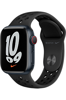 New Apple Watch Nike Series 7 GPS + Cellular, 45mm Midnight Aluminum Case - Anthracite/Black Nike Sport Band - Regular: Features, Price & Colors | Shop Now