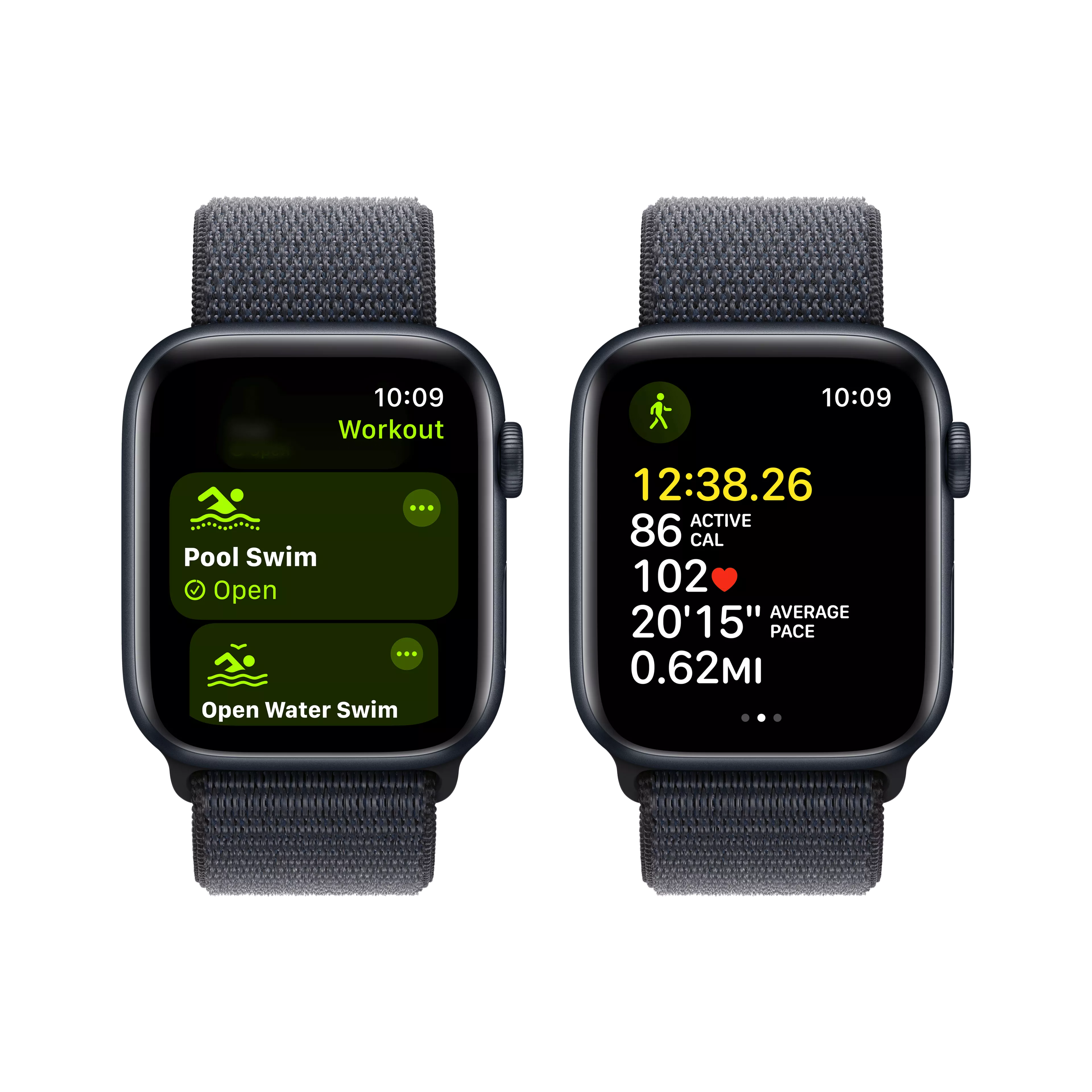 Apple Watch SE (2nd Gen) 44mm in Midnight Aluminum Case With Ink Sport Loop image 5