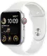Apple Watch SE (2nd Gen) 44mm Silver Aluminum Case with White Sport Band - ML