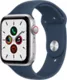 Apple Watch SE Silver Aluminum Case with Abyss Blue Sport Band 44MM