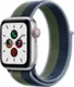 Apple Watch SE Silver Aluminum Case with Abyss Blue/Moss Green Sport Loop 40MM