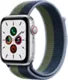 Apple Watch SE Silver Aluminum Case with Abyss Blue/Moss Green Sport Loop 44MM