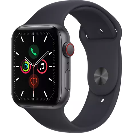 Apple Watch SE Space Gray Aluminum Case Midnight Sport Band