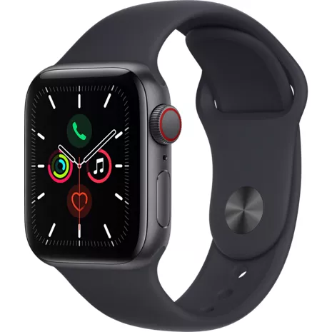 Apple Watch SE Space Gray Aluminum Case Midnight Sport Band