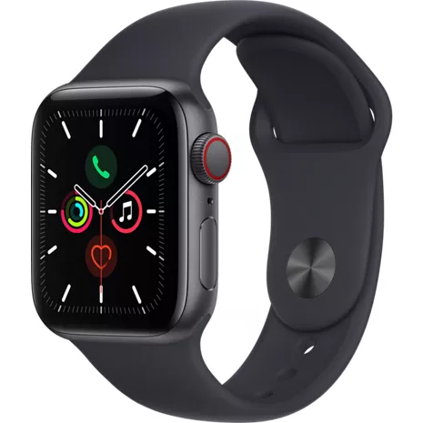 Apple Watch SE Space Gray Aluminum Case with Midnight Sport Band 40MM Space Gray (Aluminum) image 1 of 1 