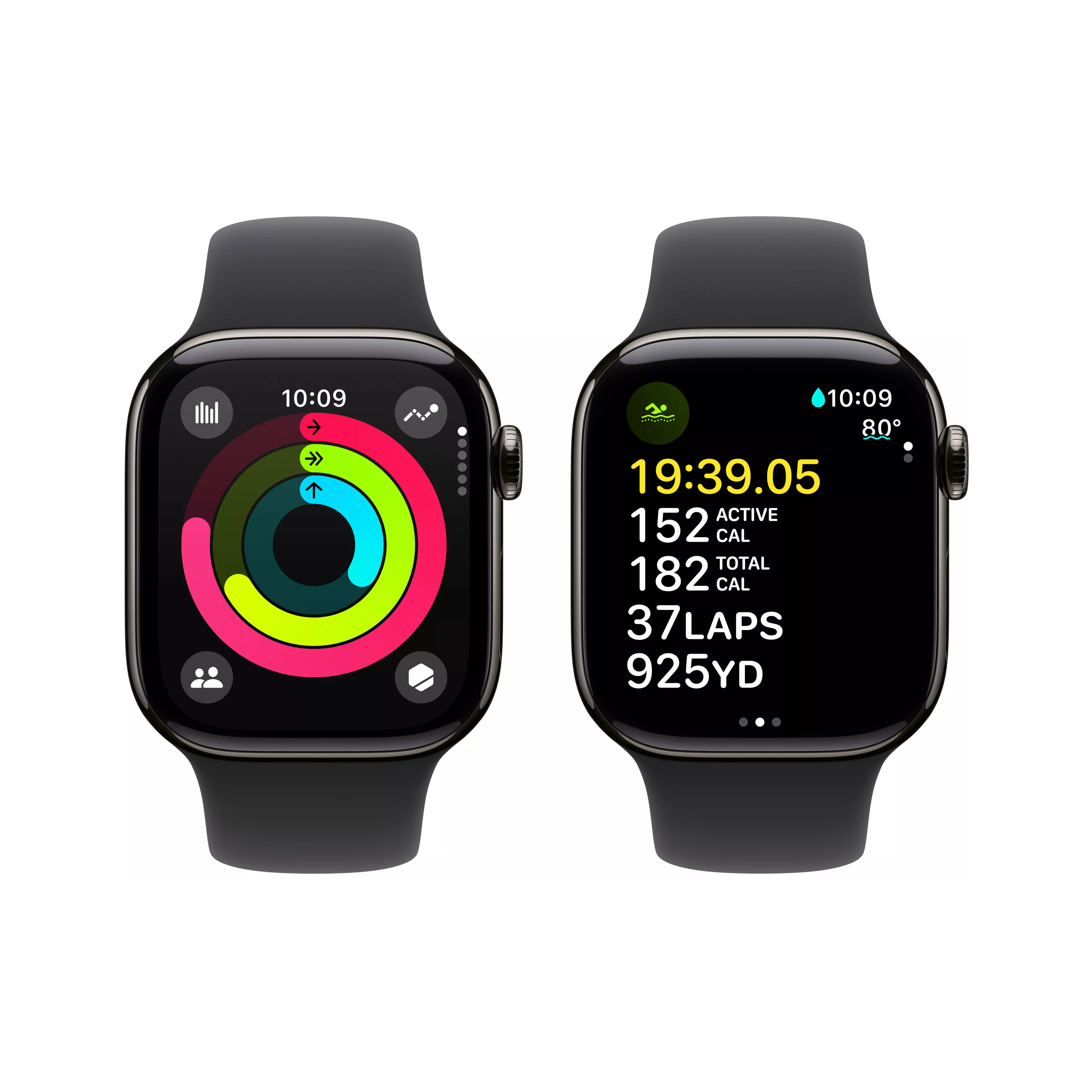Apple Watch Series 10 46mm in Slate Titanium Case With Slate Milanese Loop - S/M image 3