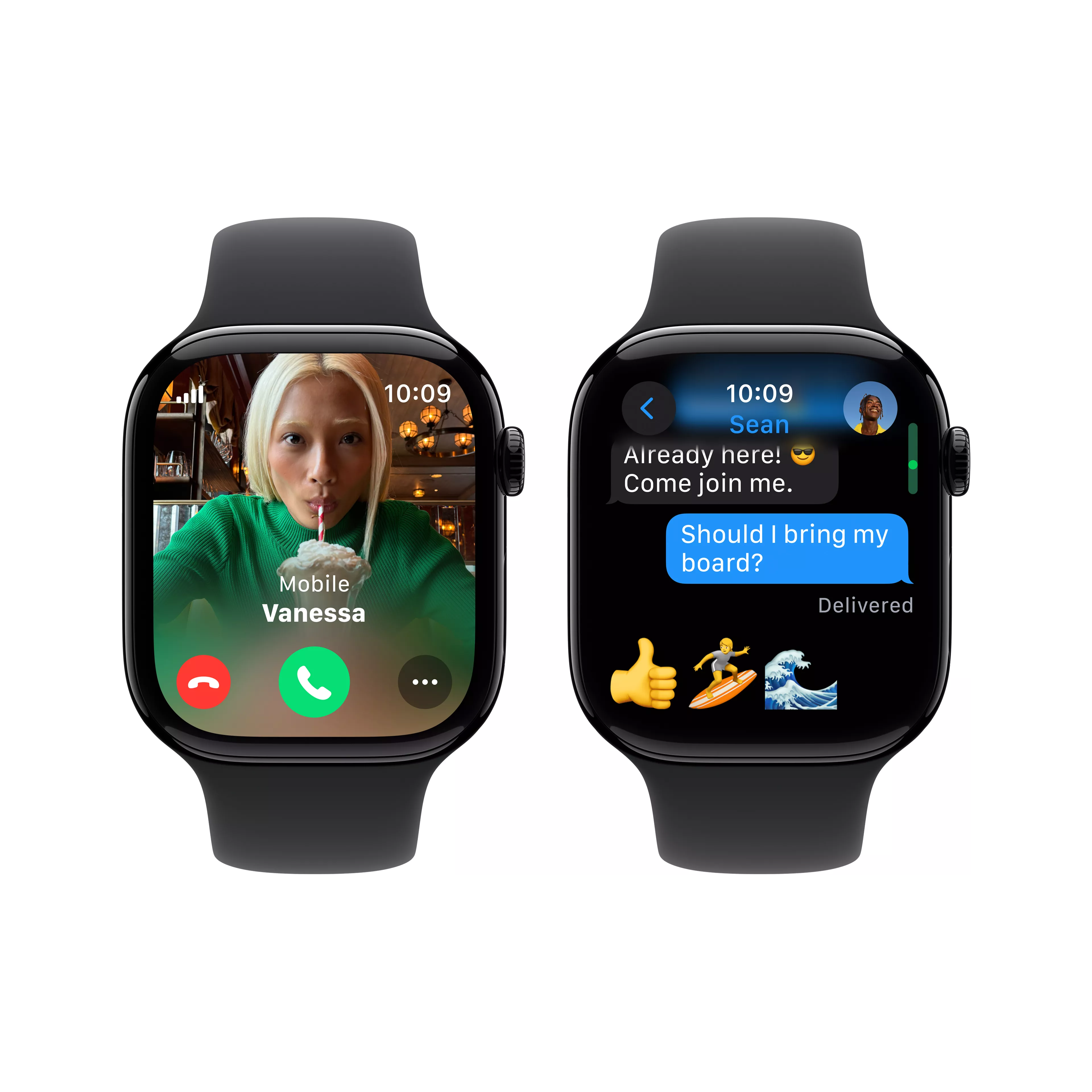 Apple Watch Series 10 46mm in Jet Black Aluminum Case With Black Sport Band - M/L image 6