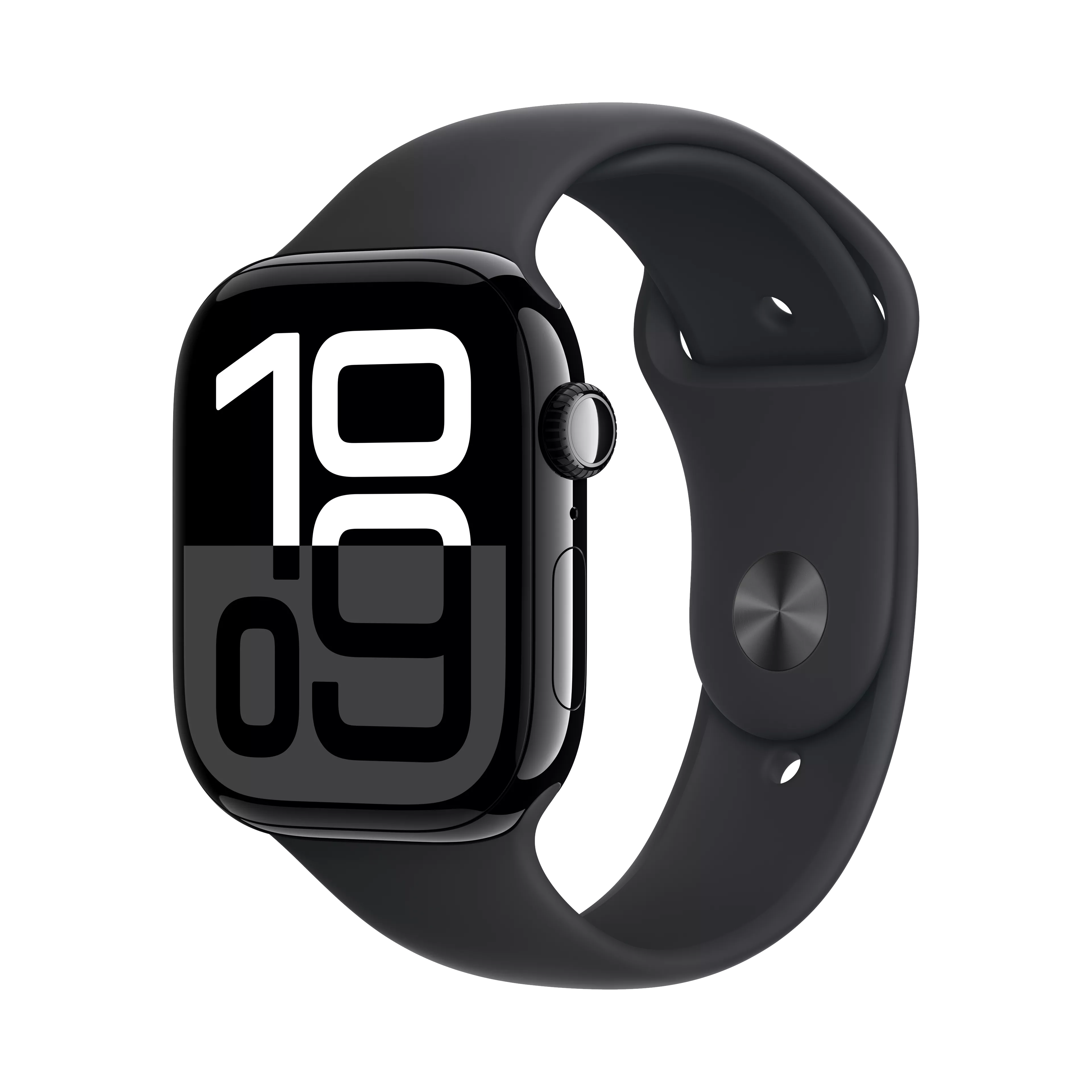 Apple Watch Series 10 46mm in Jet Black Aluminum Case With Black Sport Band - M/L image 1