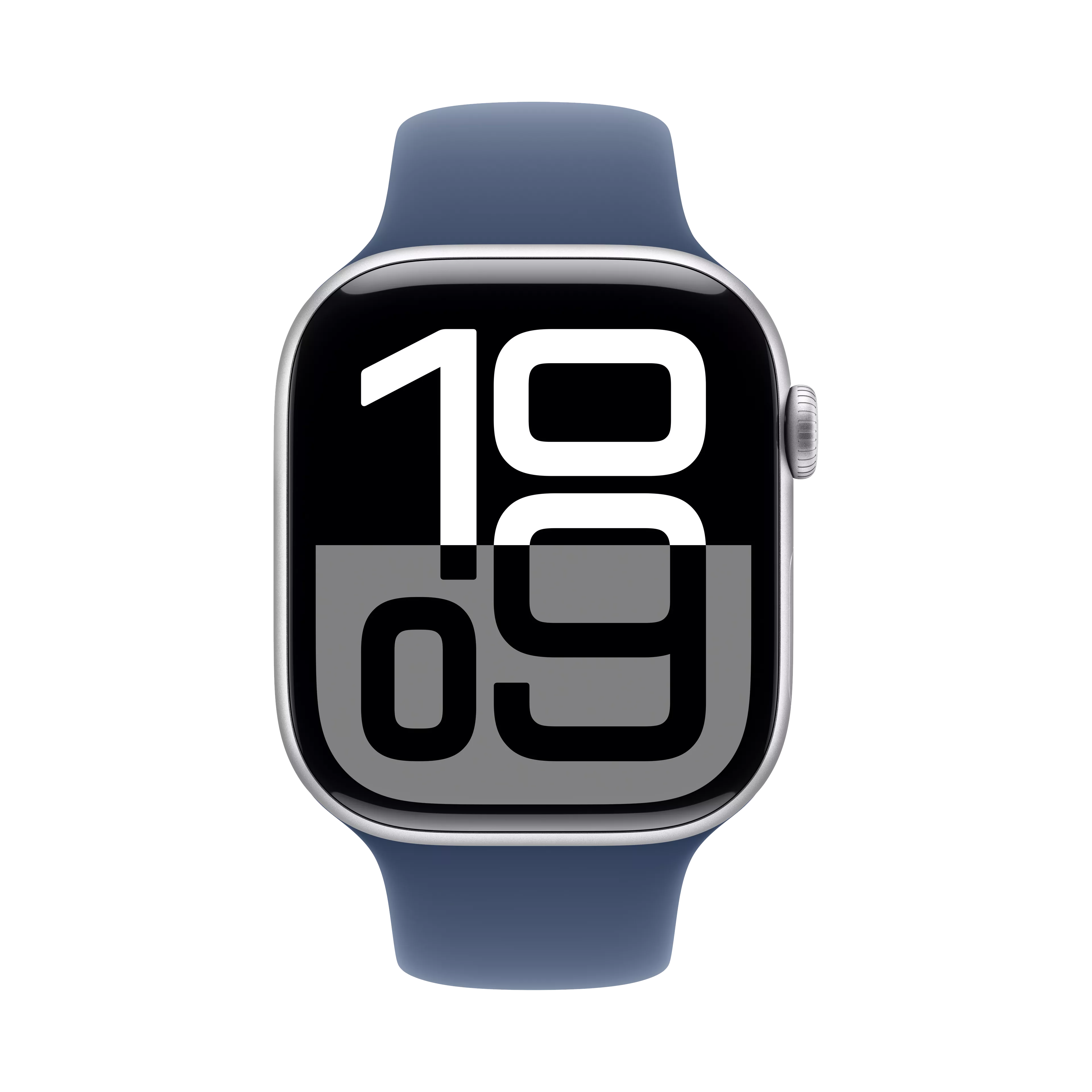 Apple Watch Series 10 46mm in Silver Aluminum Case With Denim Sport Band - S/M image 2